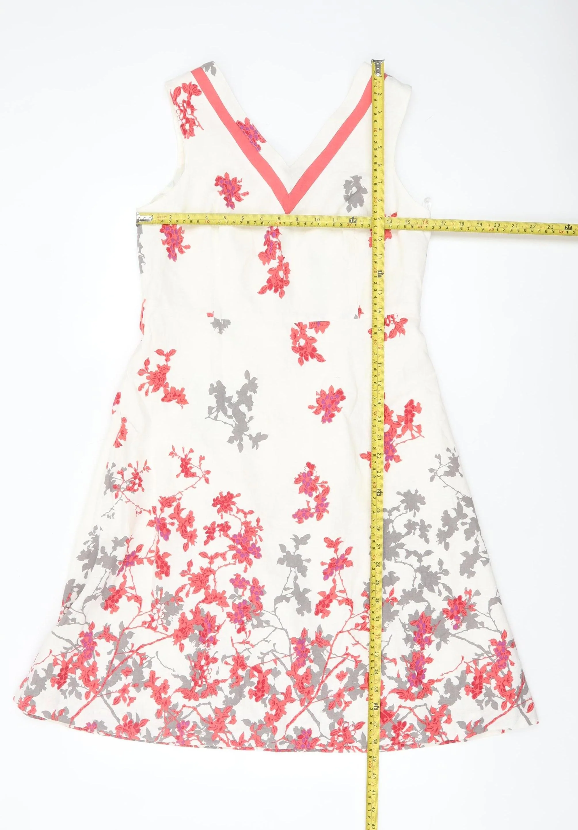 Klass Collection Women's Ivory Floral A-Line Dress Size 12 - Image 2