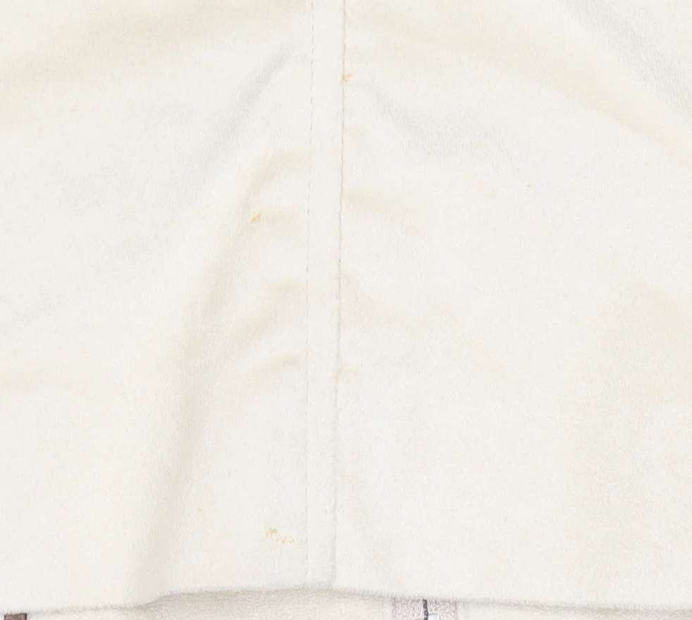 Klass Women Beige Faux Suede Short Zip Jacket Size 14 - Image 6