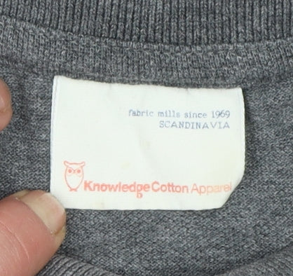 Knowledge Cotton Apparel Men's Grey Organic Cotton Polo Shirt L - Image 4