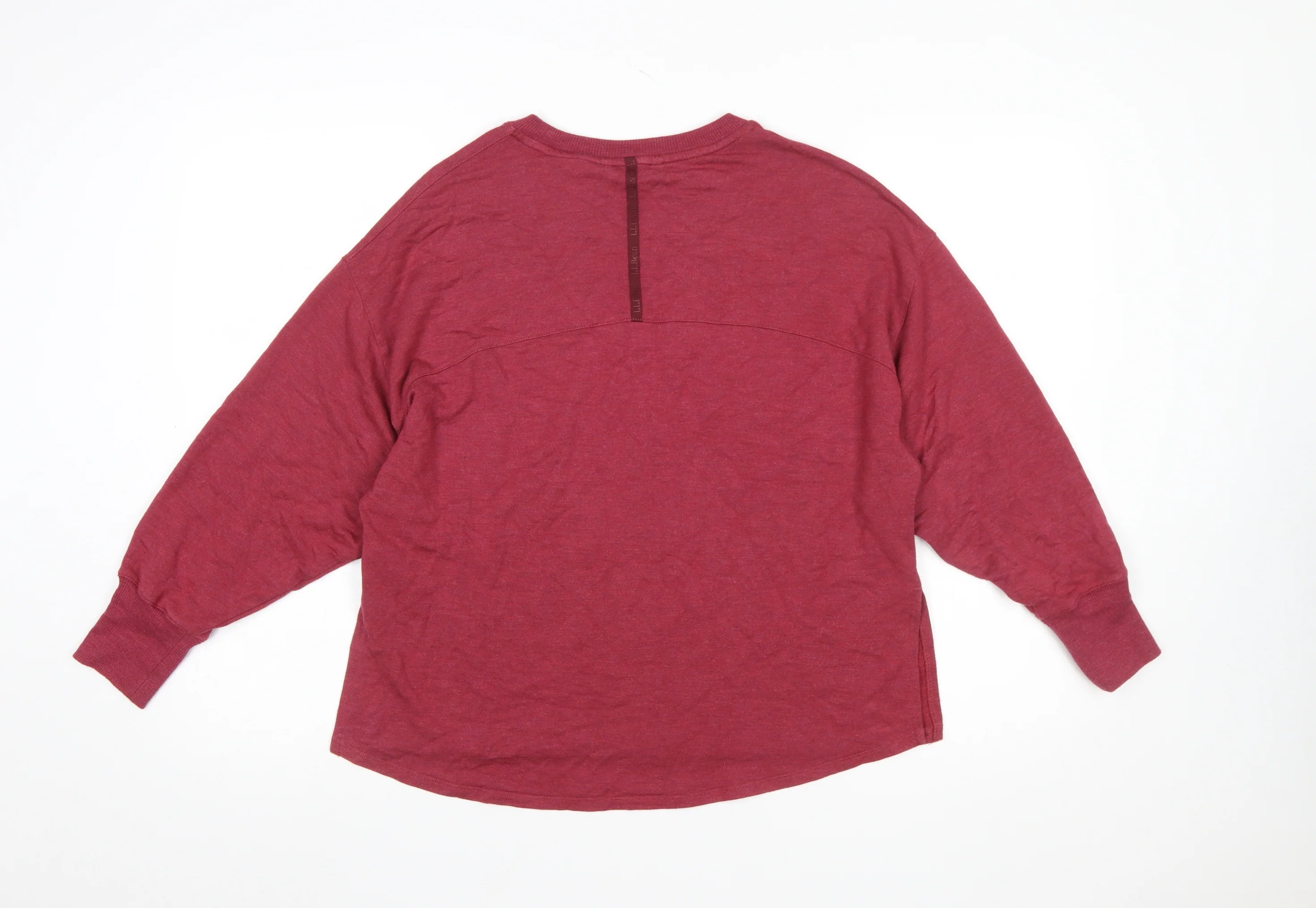 L.L.Bean Women's Red XS Petite Long Sleeve Crew Neck T-Shirt - Image 3