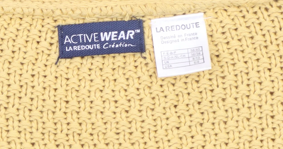 La Redoute Women Yellow Cable-Knit Cardigan Size 8/10 - Image 4