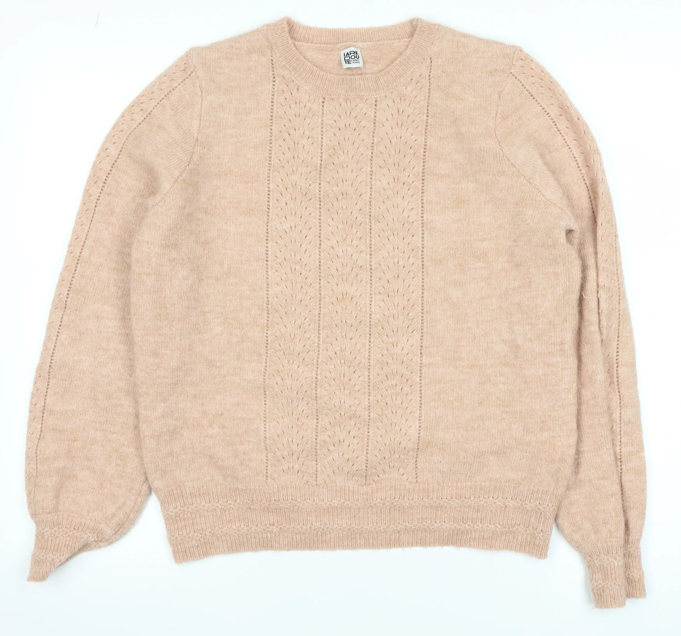 La Redoute Womens Beige Alpaca Blend Cable Knit Jumper M