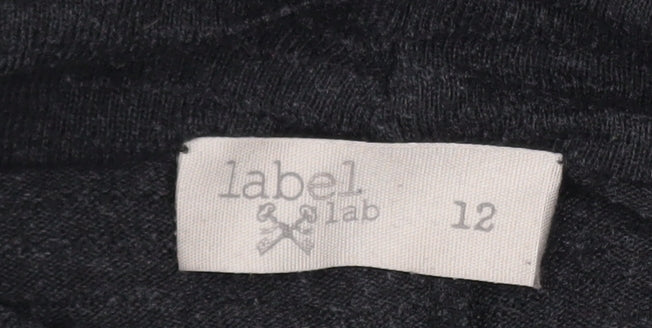 Label Lab Women’s Black Wool Blend Cowl Neck Tunic Jumper Size 12 - Image 4