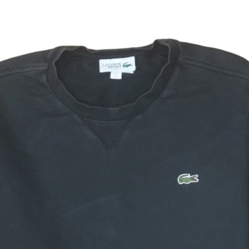 Lacoste Men’s Black Cotton Crew Neck Sweatshirt Size L - Image 8