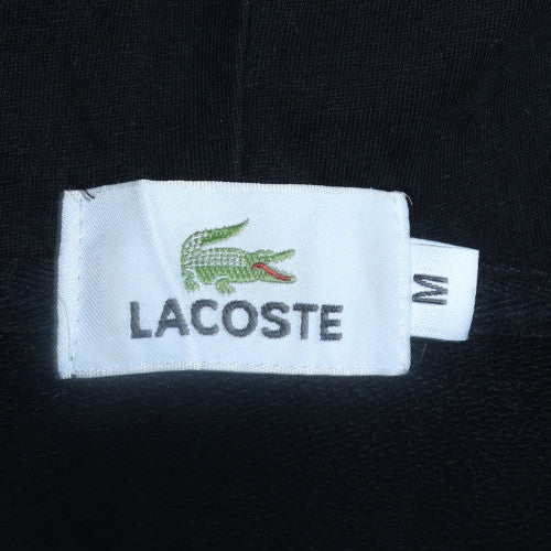 Lacoste Men’s Black Cotton Pullover Hoodie M Classic Logo - Image 4