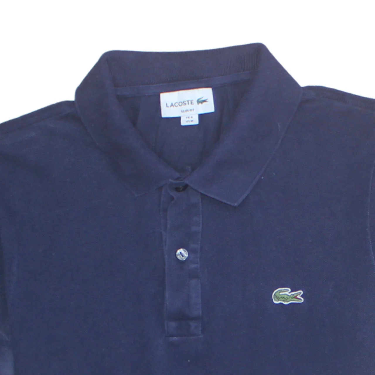 Lacoste Men's Blue Slim Fit Cotton Short Sleeve Polo Shirt M - Image 7
