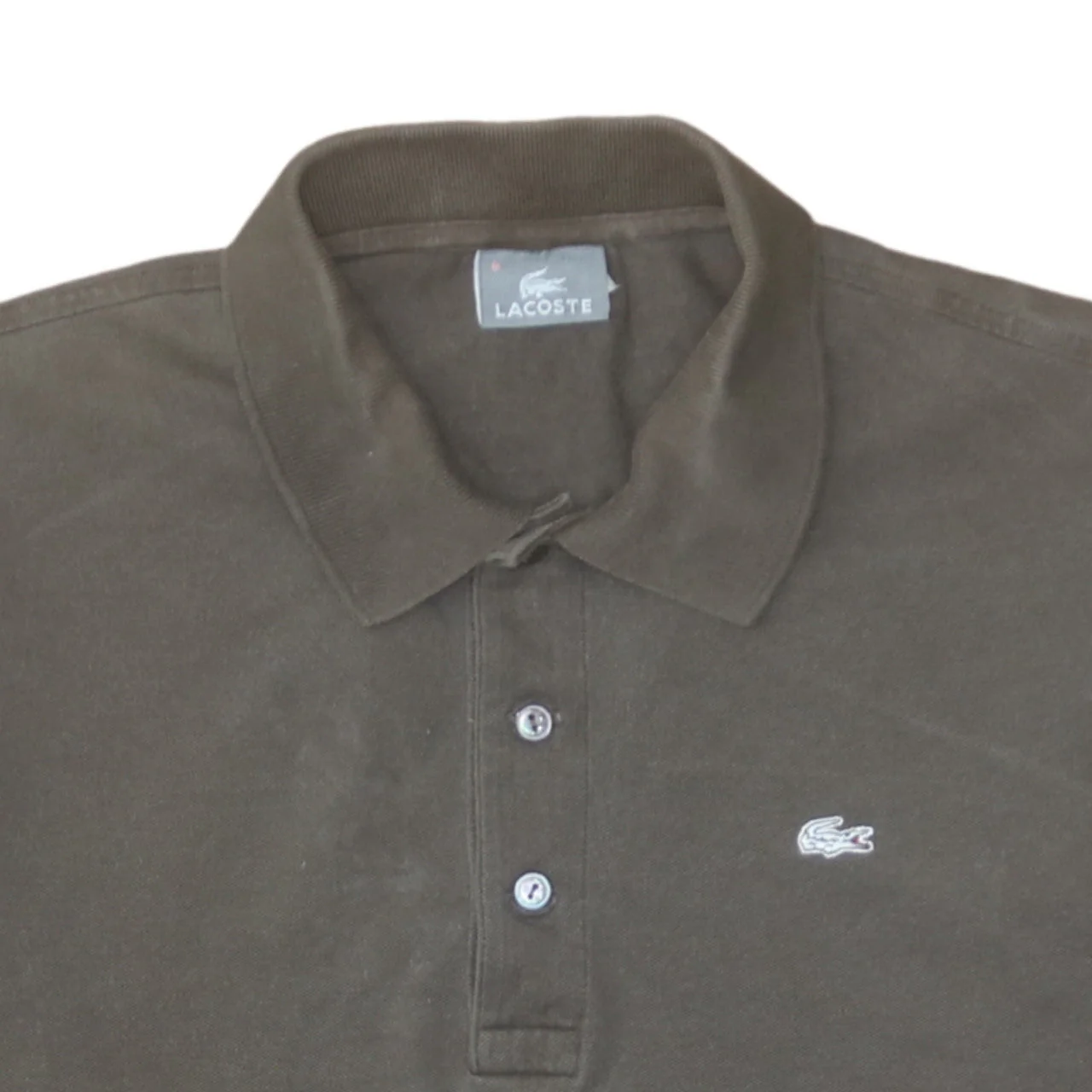 Lacoste Men's Brown Cotton Short Sleeve Polo Shirt Size L - Image 6