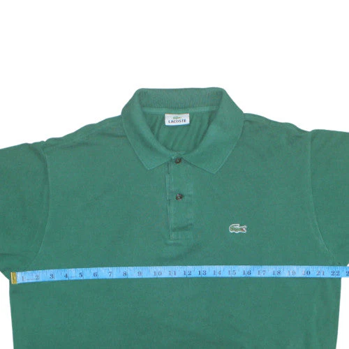Lacoste Men's Green Short Sleeve Cotton Polo Shirt Size M - Image 3
