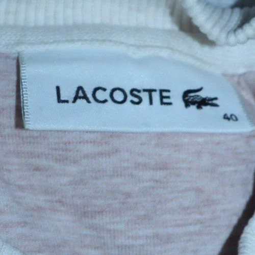 Lacoste Men's White Crew Neck Cotton Blend Pullover Sweatshirt M - Image 5