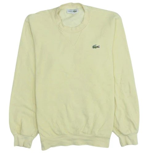 Lacoste Men's Yellow Crew Neck Cotton Fleece Sweatshirt M