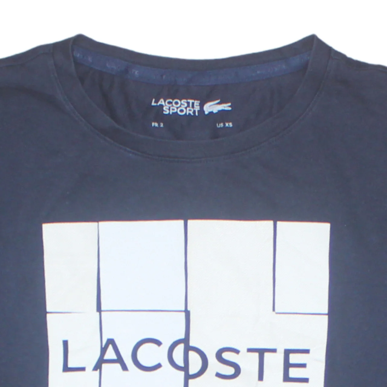 Lacoste Sport Men's Blue XS Graphic Logo Crew Neck T-Shirt - Image 6