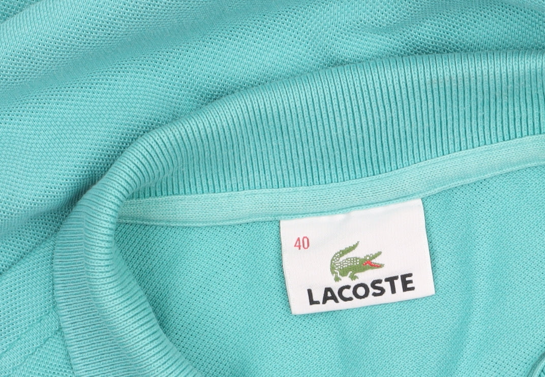 Lacoste Women's Green Cotton Slim Fit Polo Shirt Size 12 - Image 4