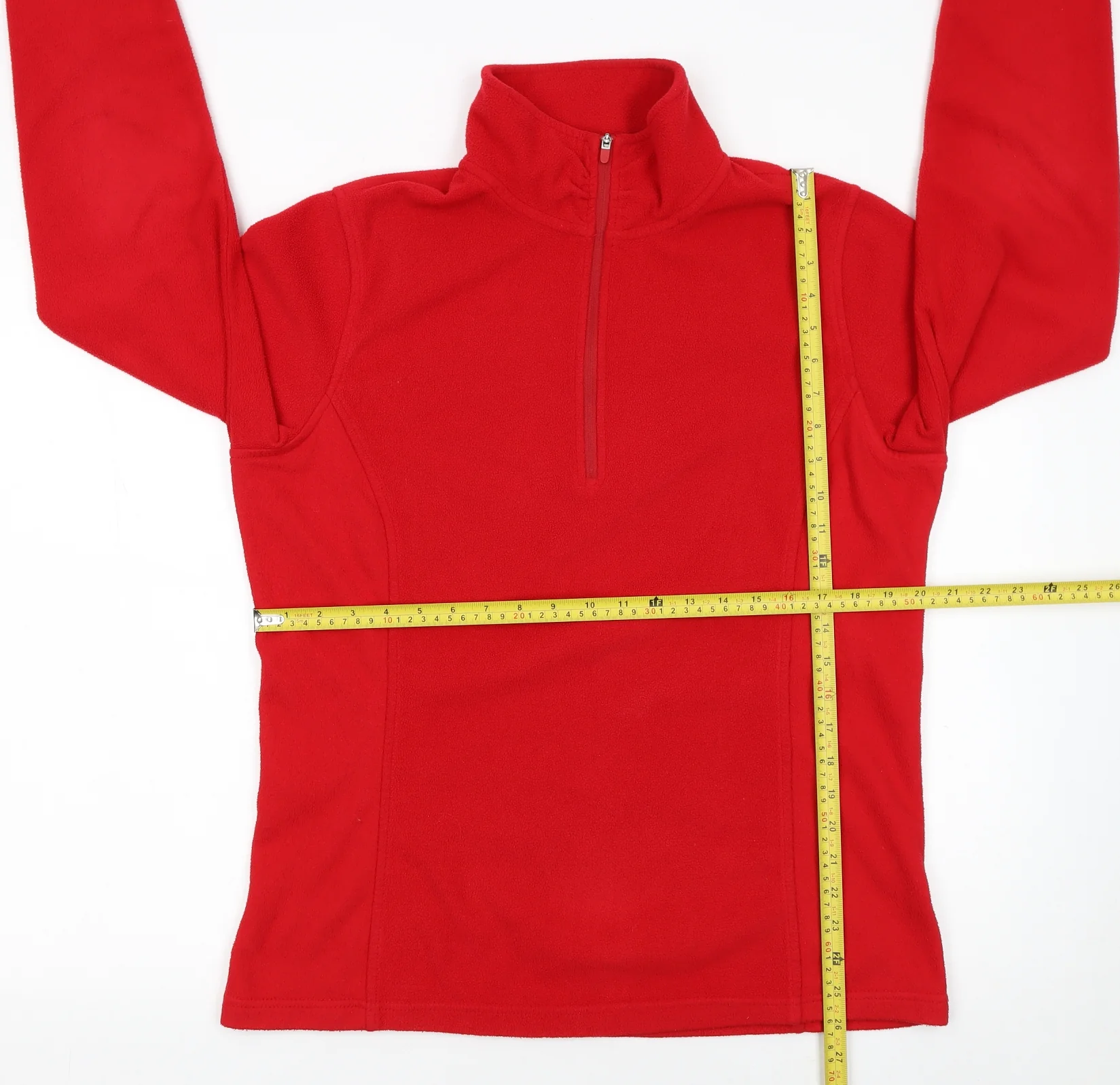 Lands' End Men's Red XL Tall Fleece 1/2 Zip Pullover Sweatshirt - Image 2