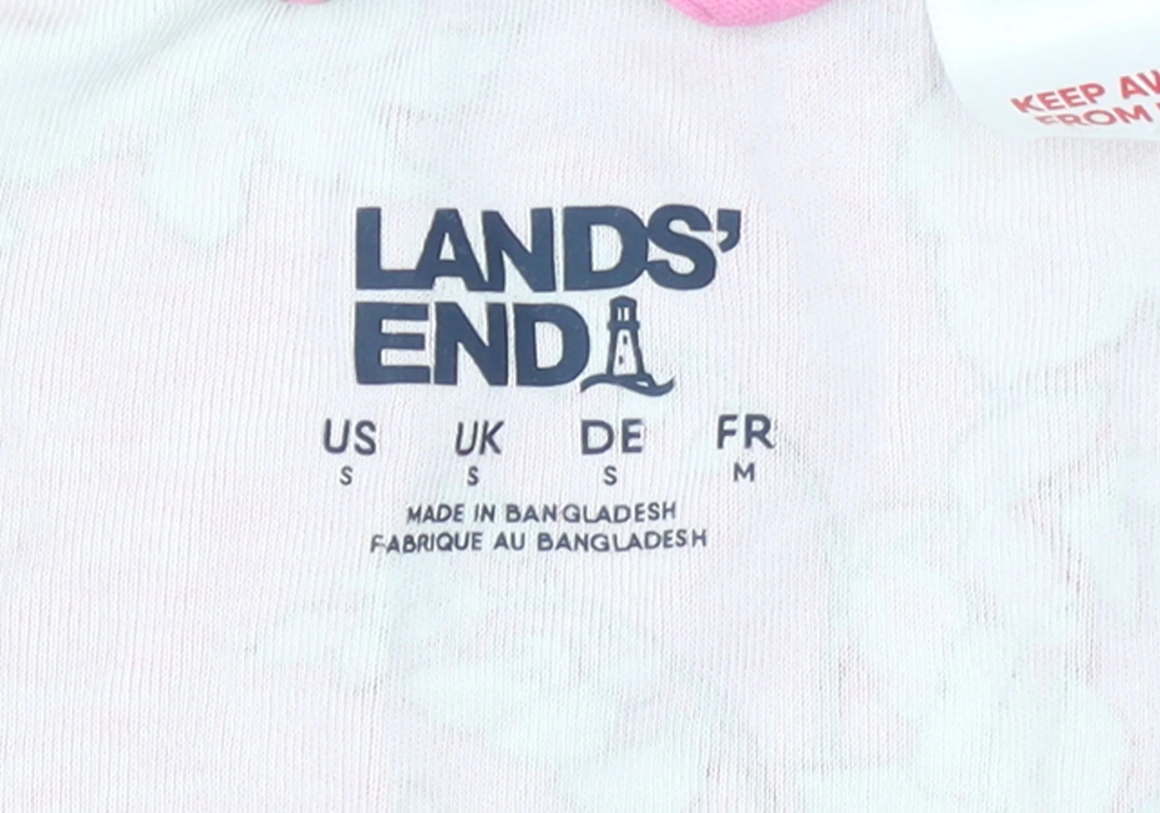 Lands' End Women Pink Floral Cotton Shift Dress Size S - Image 4