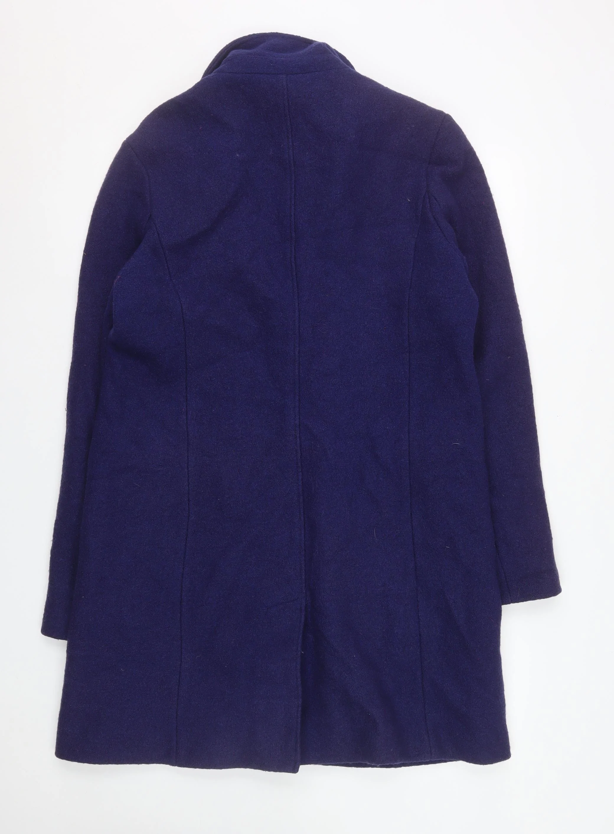 Lands' End Women’s Blue Wool Blend Mid-Length Overcoat Size 14 - Image 3