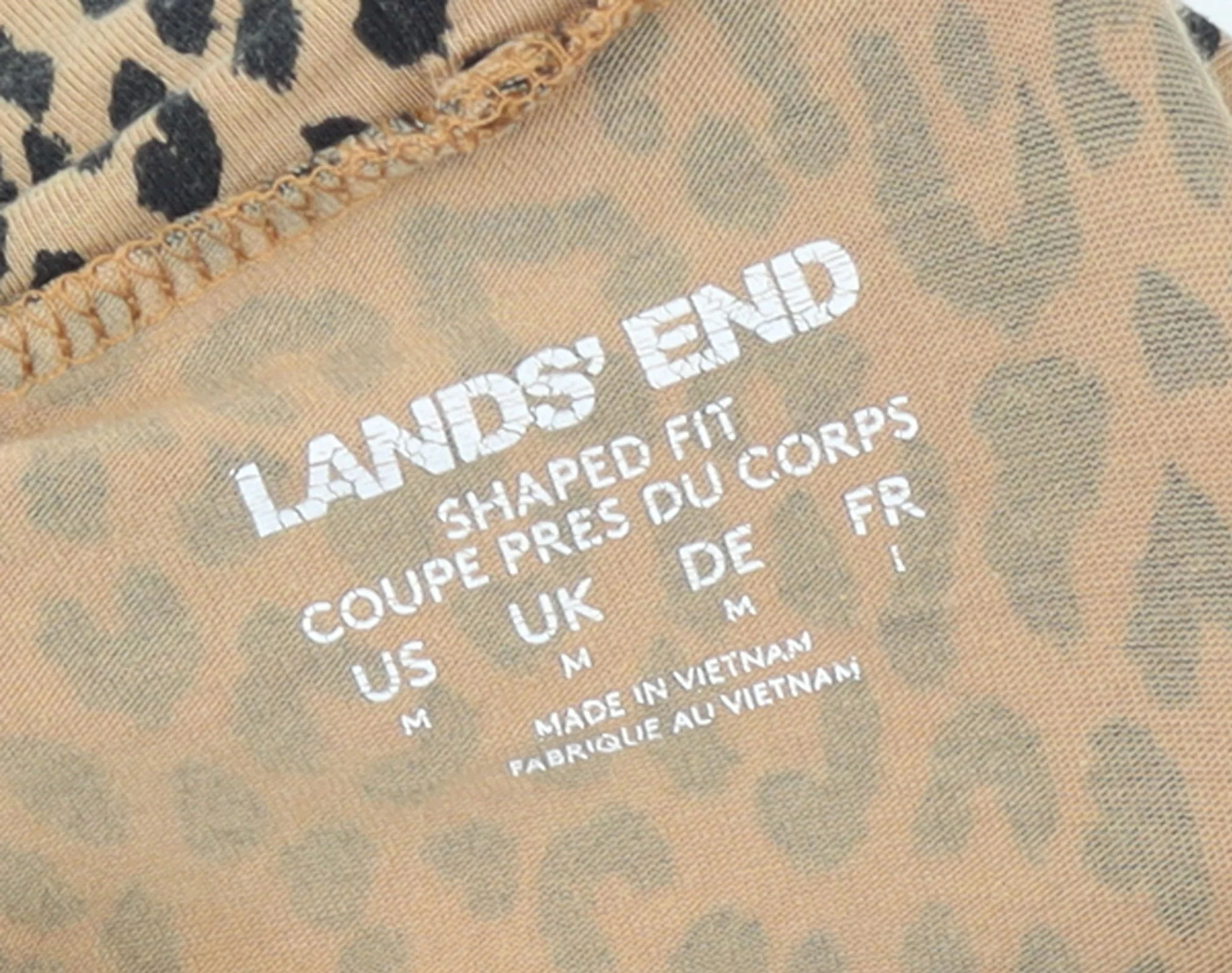 Lands' End Women’s Leopard Print Roll Neck Long Sleeve Top - UK M - Image 4