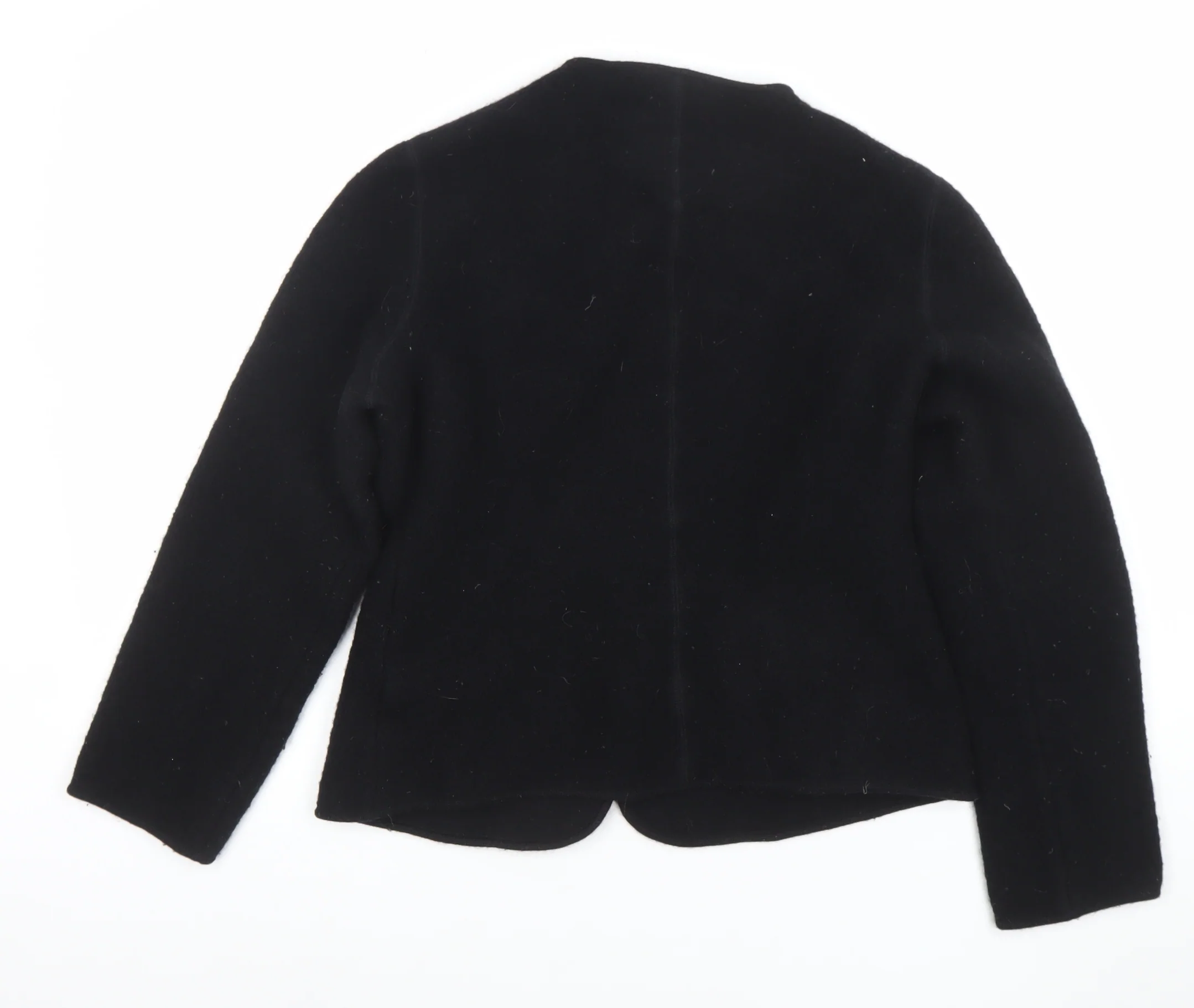 Lands' End Women's Black Wool Blazer Size 10 Classic Mid-Length - Image 3