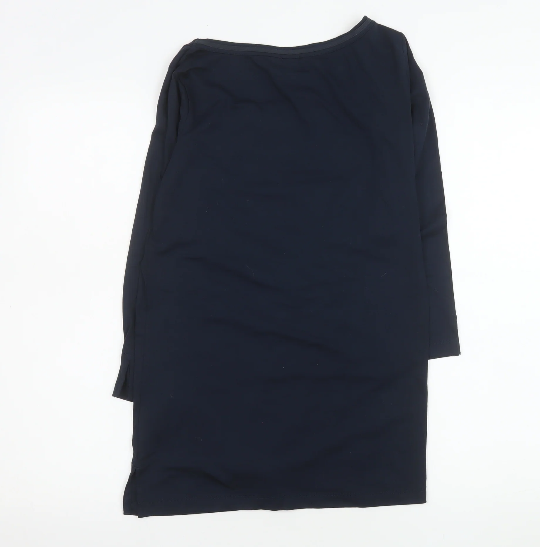 Lands' End Women's Blue Long Sleeve Basic Scoop Neck Top XS - Image 3