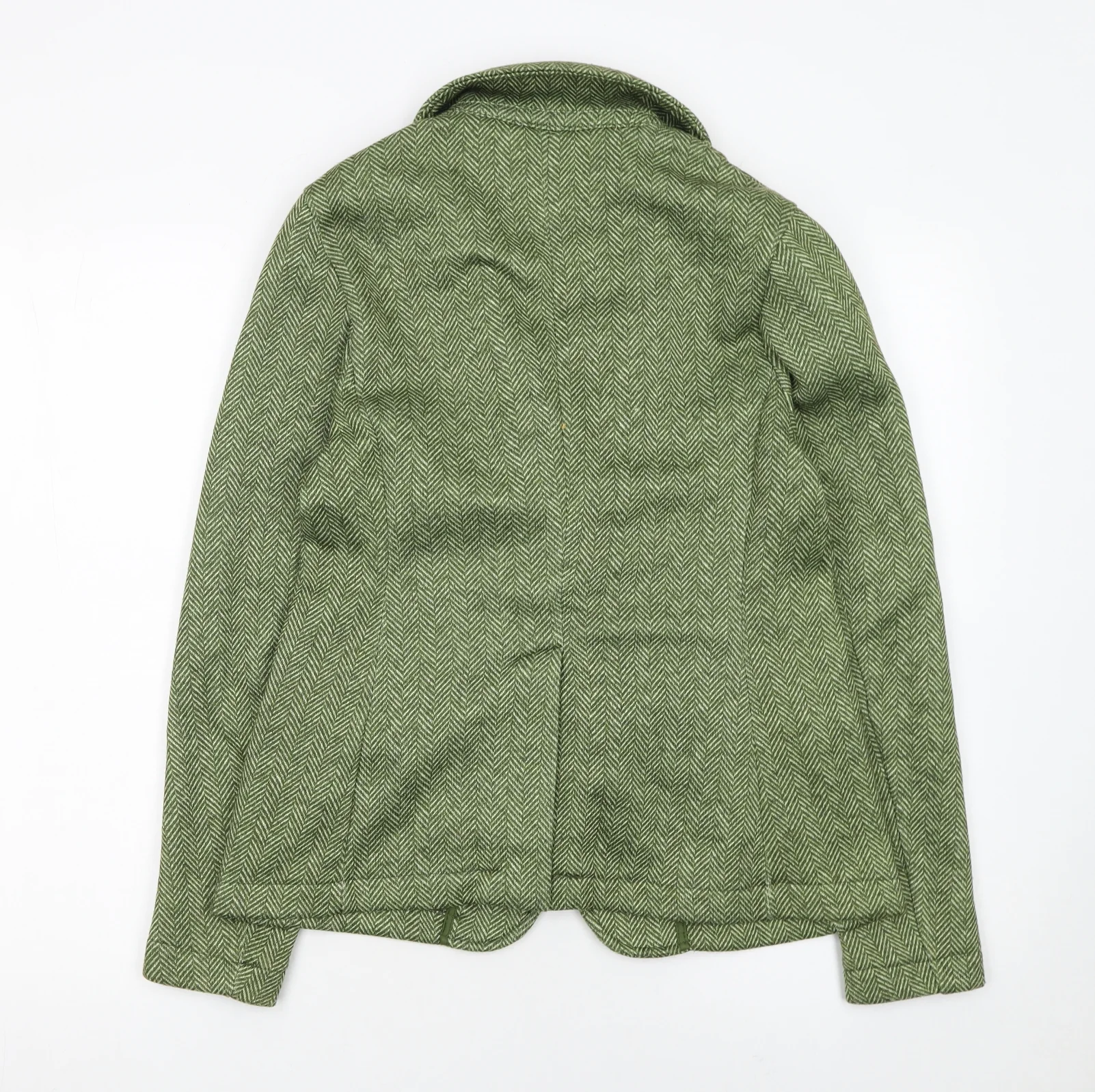Lands' End Women's Green Tweed Blazer Size S Classic Fit - Image 3