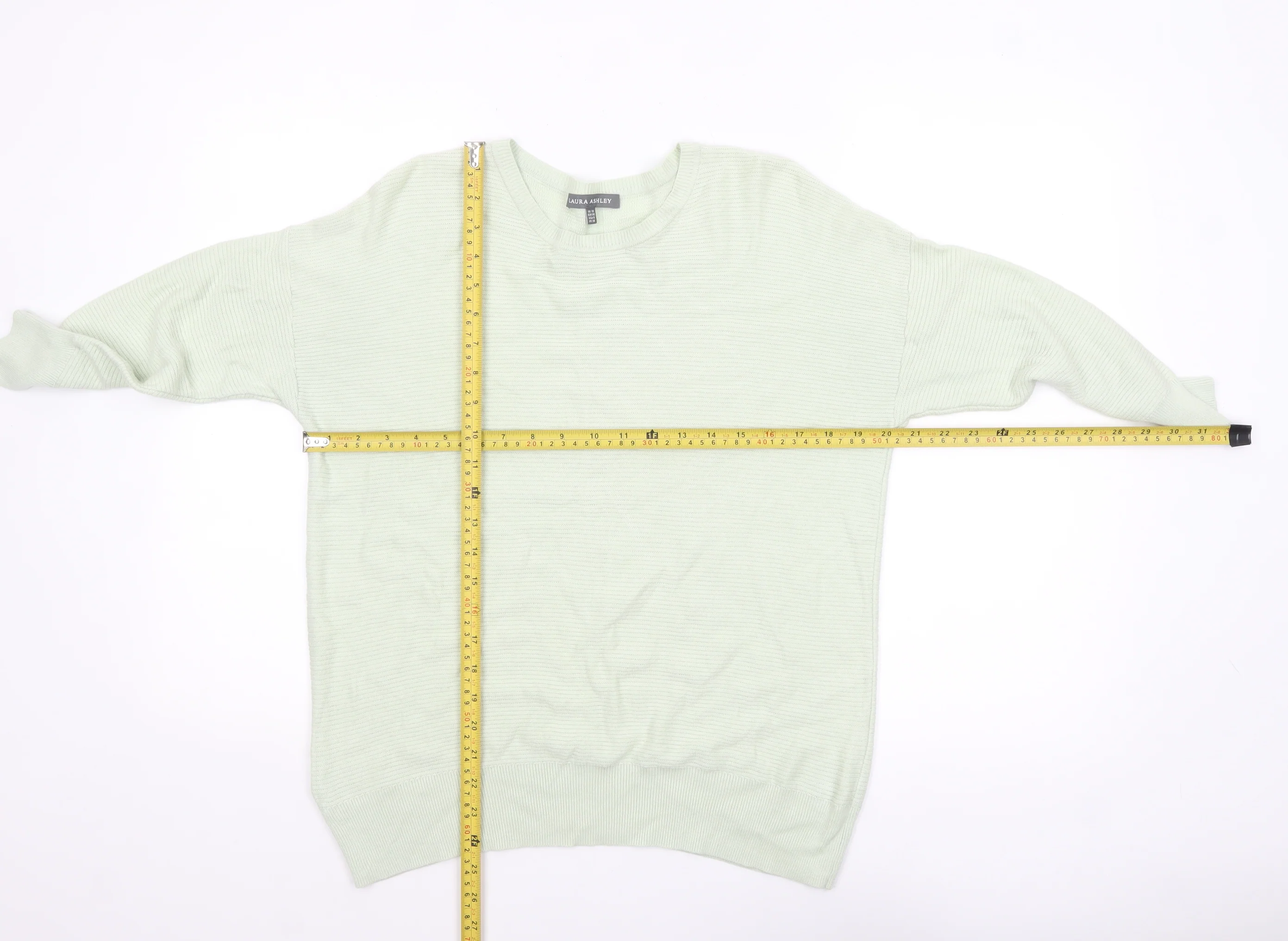 Laura Ashley Women Green Size 10 Crew Neck Lightweight Pullover Jumper - Image 2