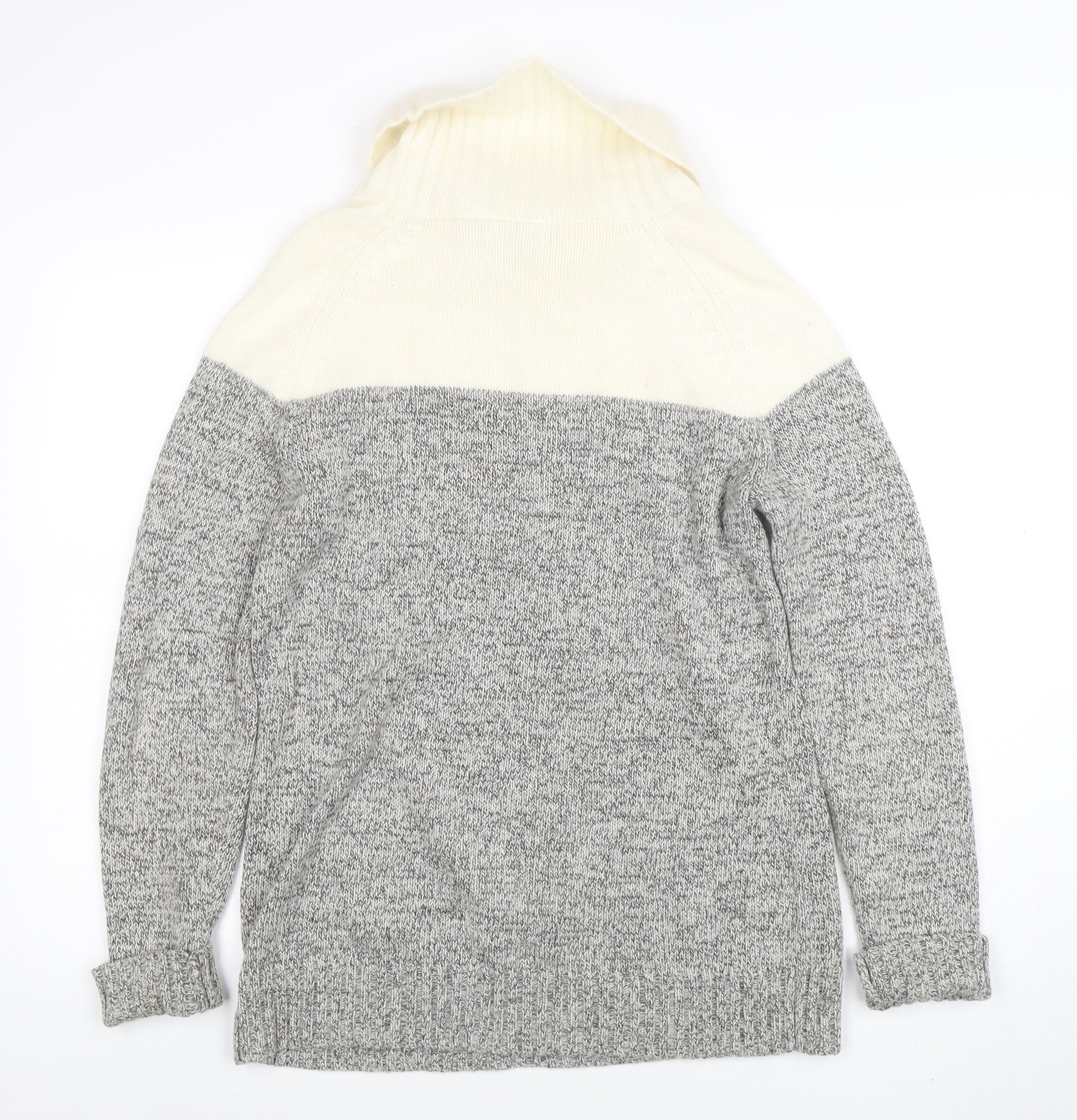 Laura Ashley Women Grey Roll Neck Angora Blend Jumper Size 14 - Image 3