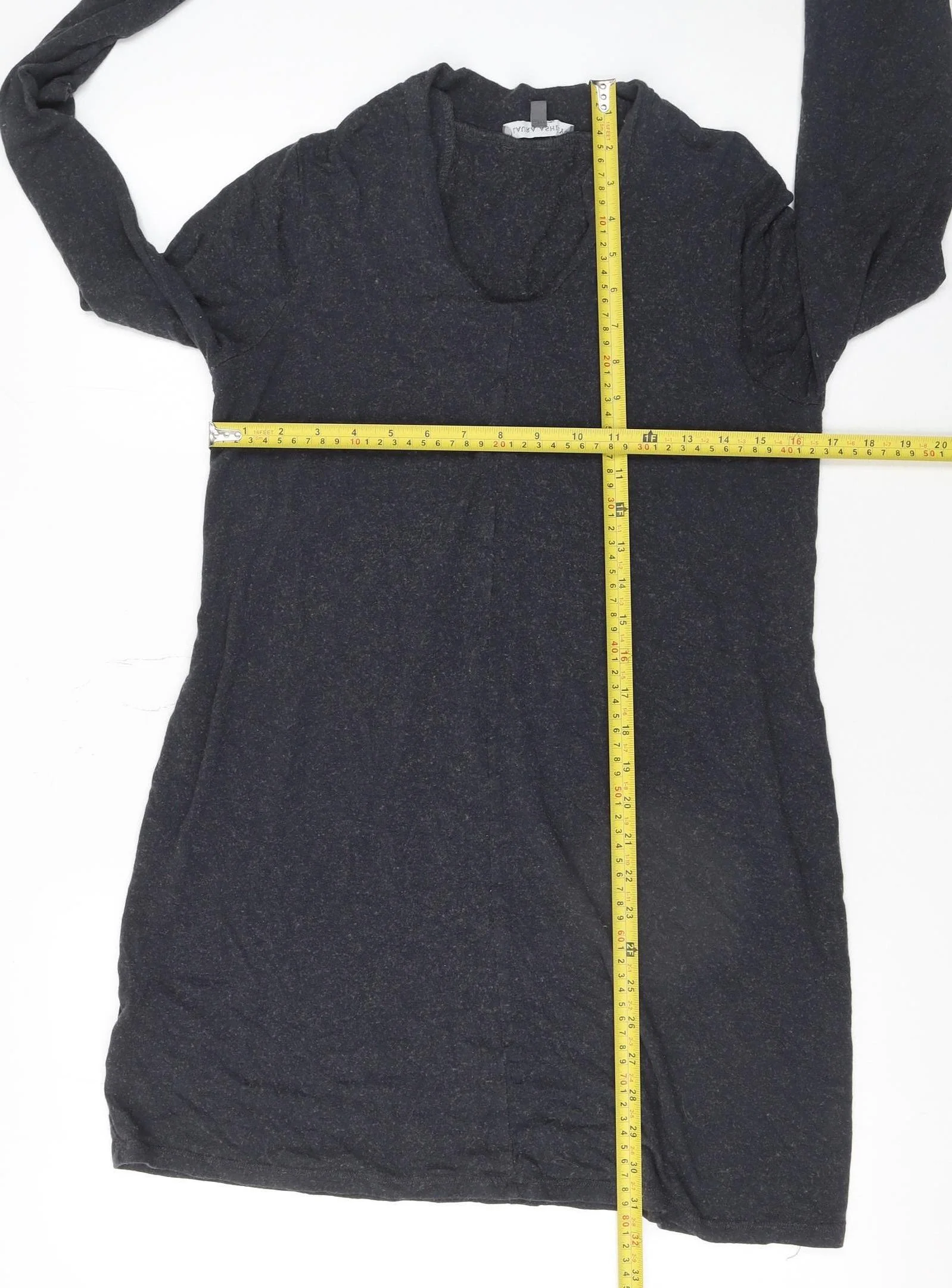 Laura Ashley Women’s Black Long Sleeve Knit Shift Dress UK 12 - Image 2