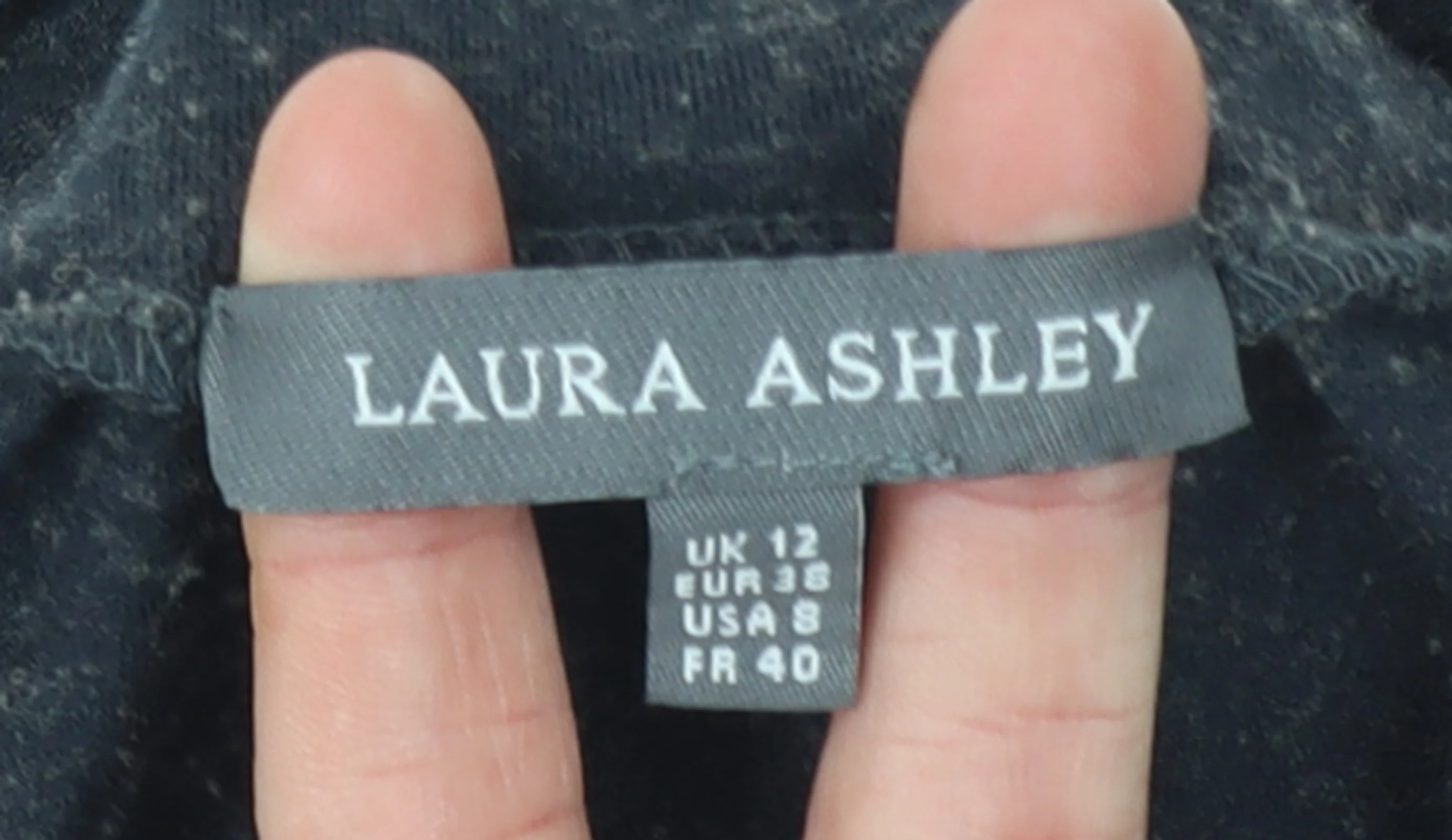 Laura Ashley Women’s Black Long Sleeve Knit Shift Dress UK 12 - Image 4