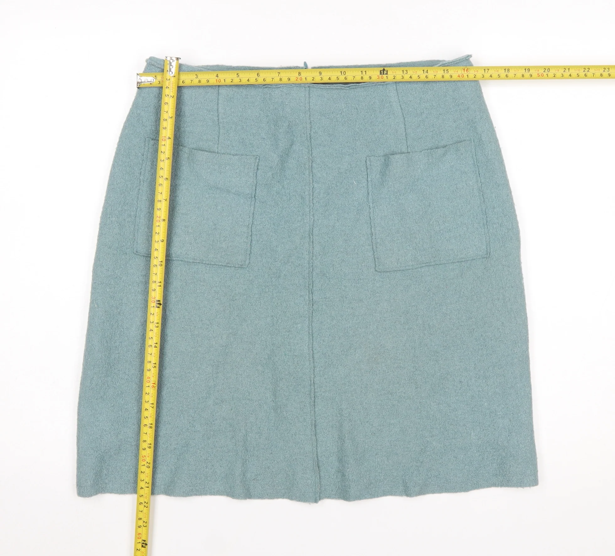 Laura Ashley Women’s Green Wool Blend Pencil Skirt Size 12 - Image 2