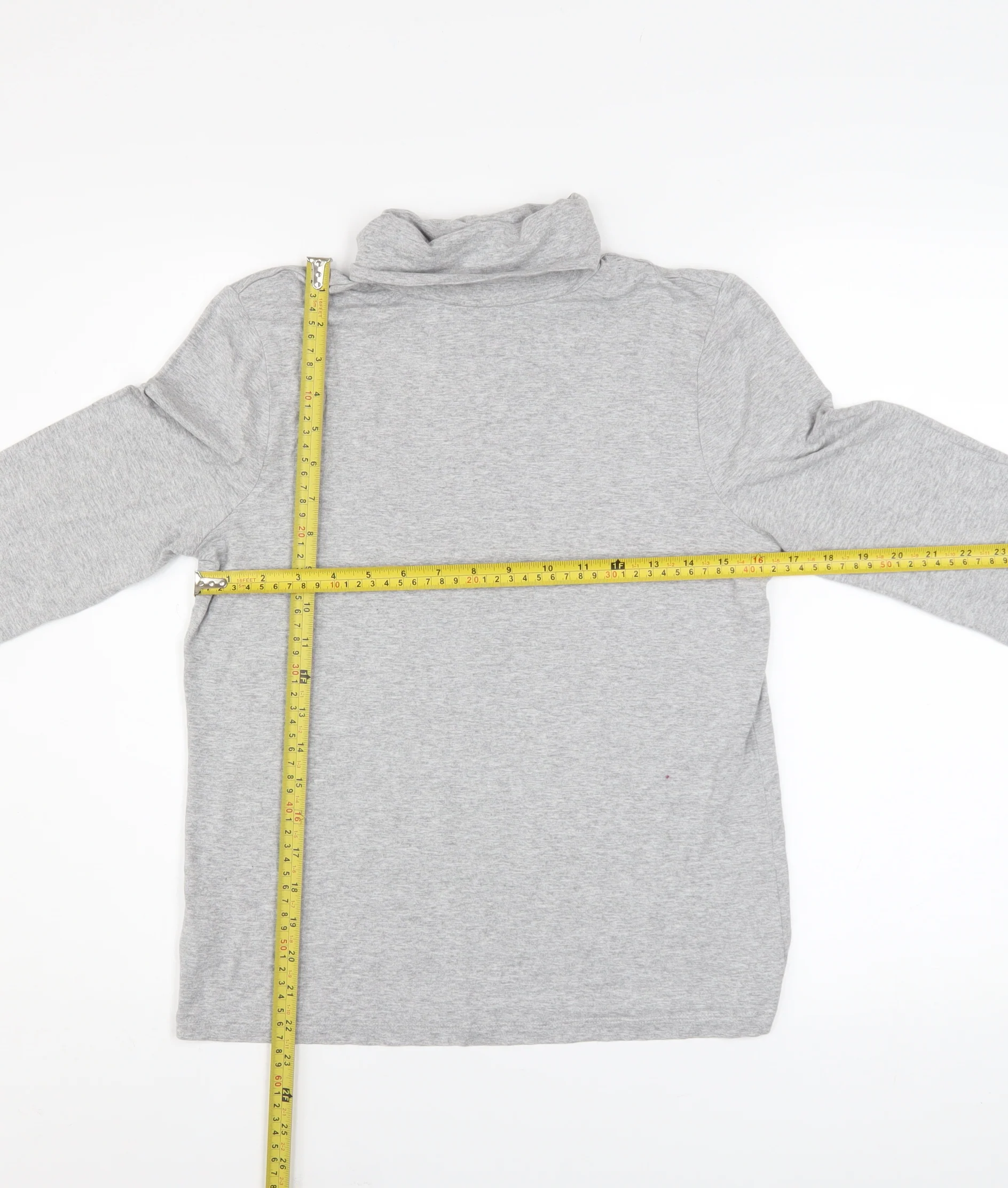 Laura Ashley Women’s Grey Roll Neck Long Sleeve Basic Top Size 12 - Image 2
