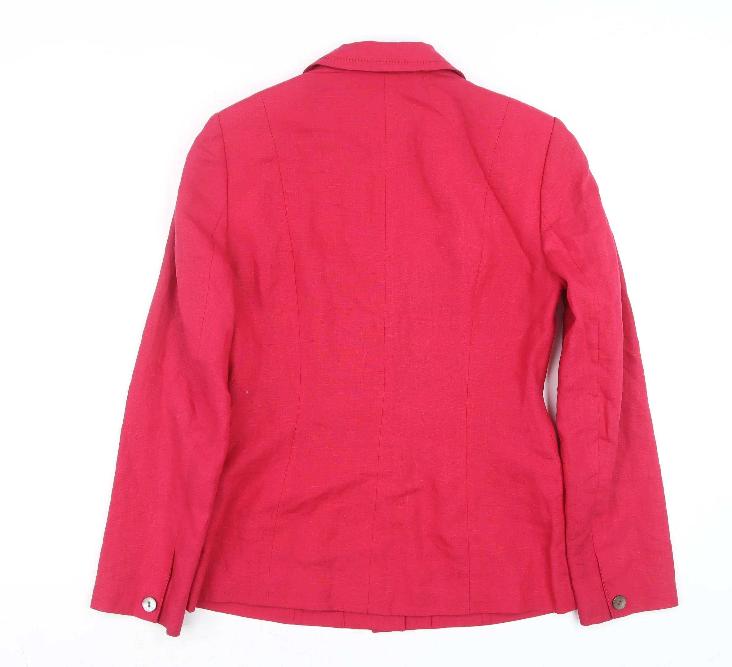 Laura Ashley Women's Pink Linen Blazer Size 10 Tailored Jacket - Image 3