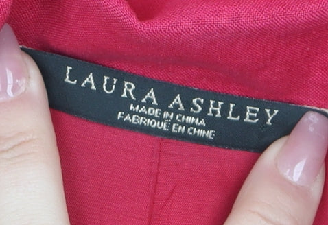 Laura Ashley Women's Pink Linen Blazer Size 10 Tailored Jacket - Image 5