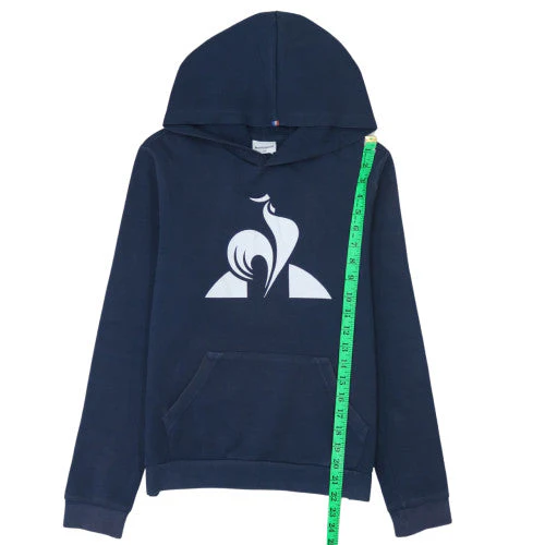 Le Coq Sportif Boys Navy Blue Pullover Hoodie 14 Years Cotton Blend - Image 2
