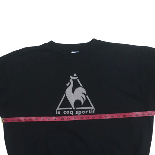 Le Coq Sportif Men's Black Crew Neck Pullover Sweatshirt M - Image 3
