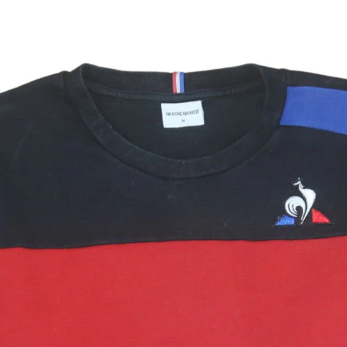 Le Coq Sportif Men's Black Red Crew Neck Sweatshirt M Sports Style - Image 8