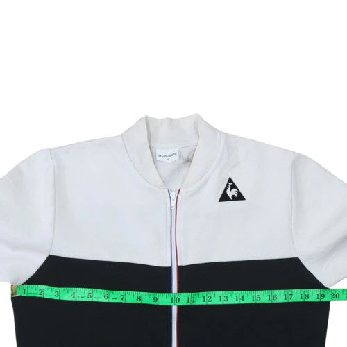 Le Coq Sportif Men's Black & White Small Track Jacket - Cotton Blend Zip-Up - Image 2