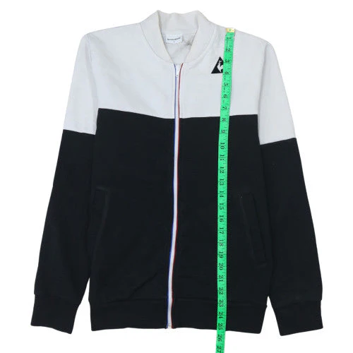 Le Coq Sportif Men's Black & White Small Track Jacket - Cotton Blend Zip-Up - Image 3