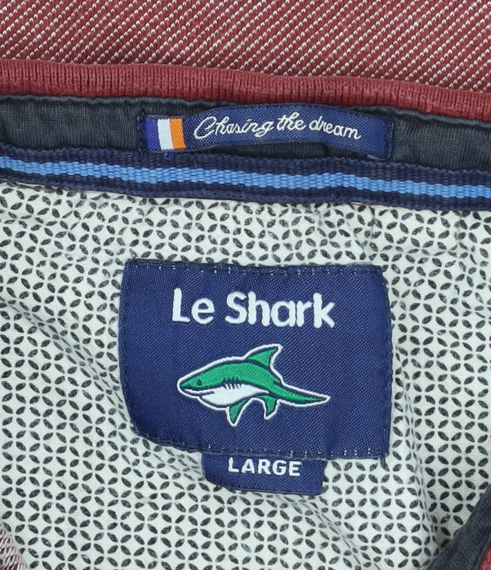 Le Shark Men's Red Polo Shirt Large Cotton Blend Short Sleeve - Image 4