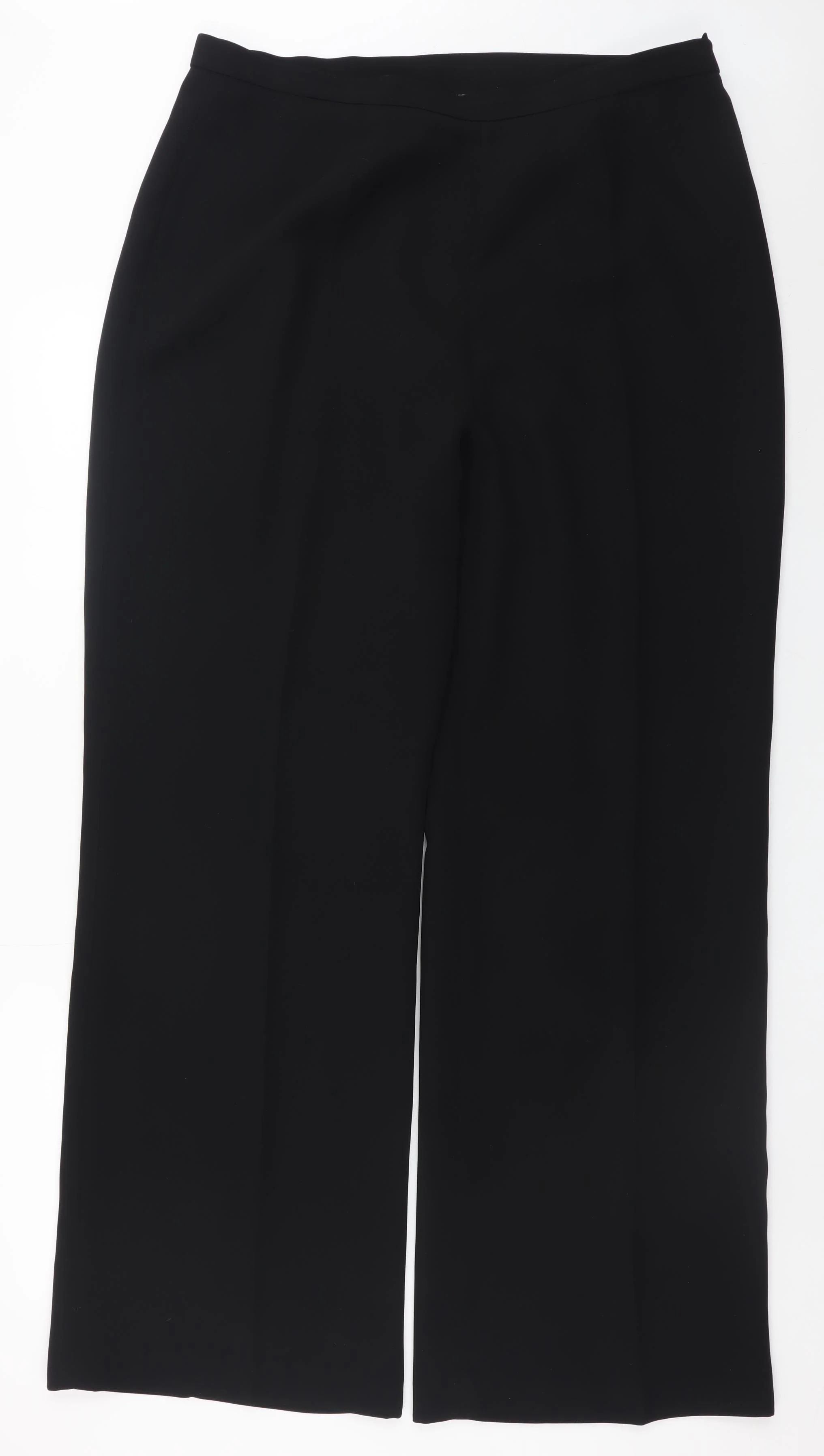 Le Suit Women’s Black Dress Pants Size 14 Wide-Leg Polyester Trousers