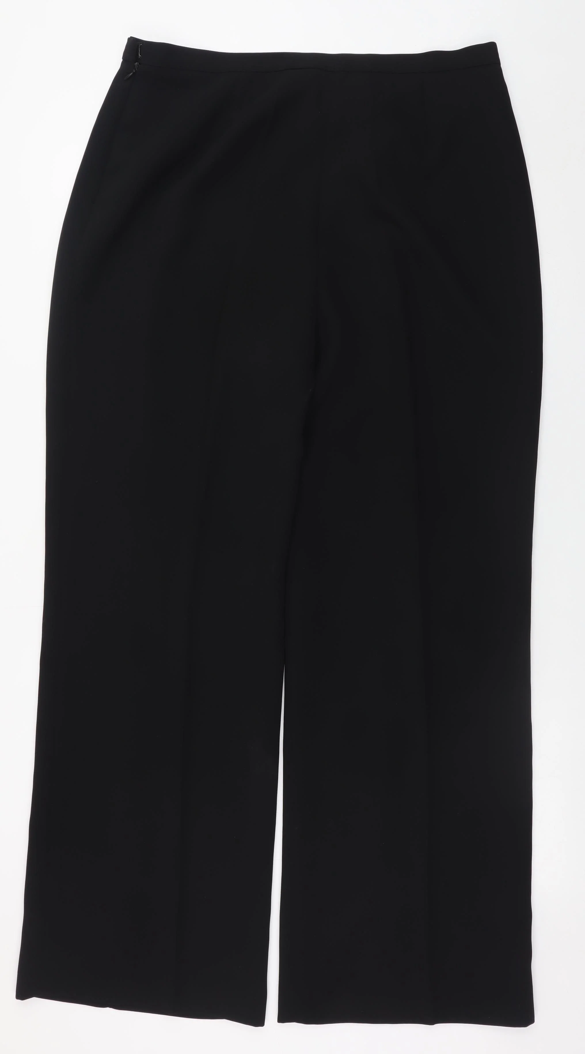 Le Suit Women’s Black Dress Pants Size 14 Wide-Leg Polyester Trousers - Image 3