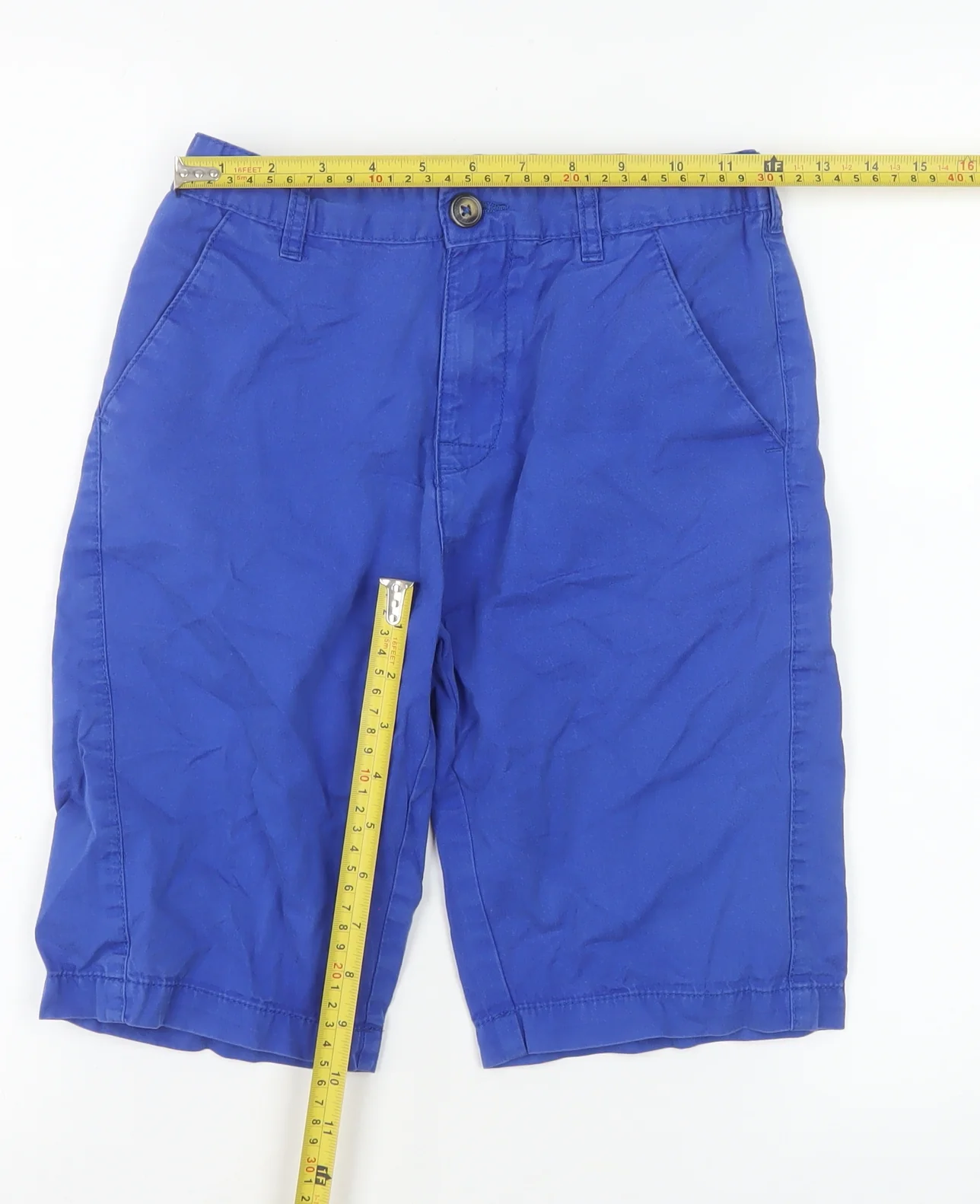 Lee Cooper Boys Blue Chino Shorts 11-12 Years Casual Cotton Blend - Image 2