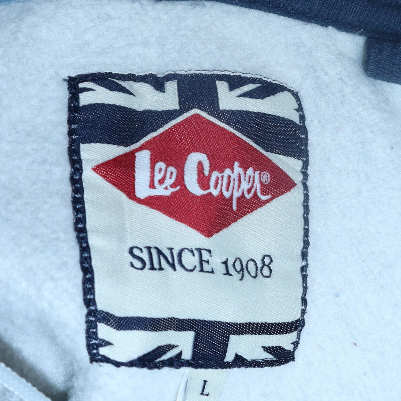 Lee Cooper Men’s Blue Full Zip Colour Block Hoodie Size L - Image 5