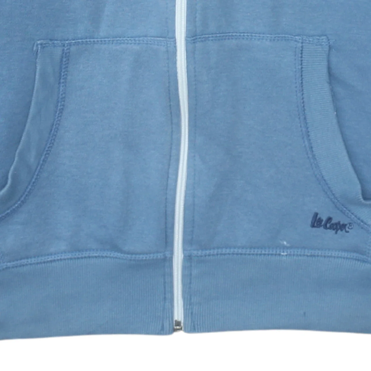 Lee Cooper Men’s Blue Full Zip Colour Block Hoodie Size L - Image 7