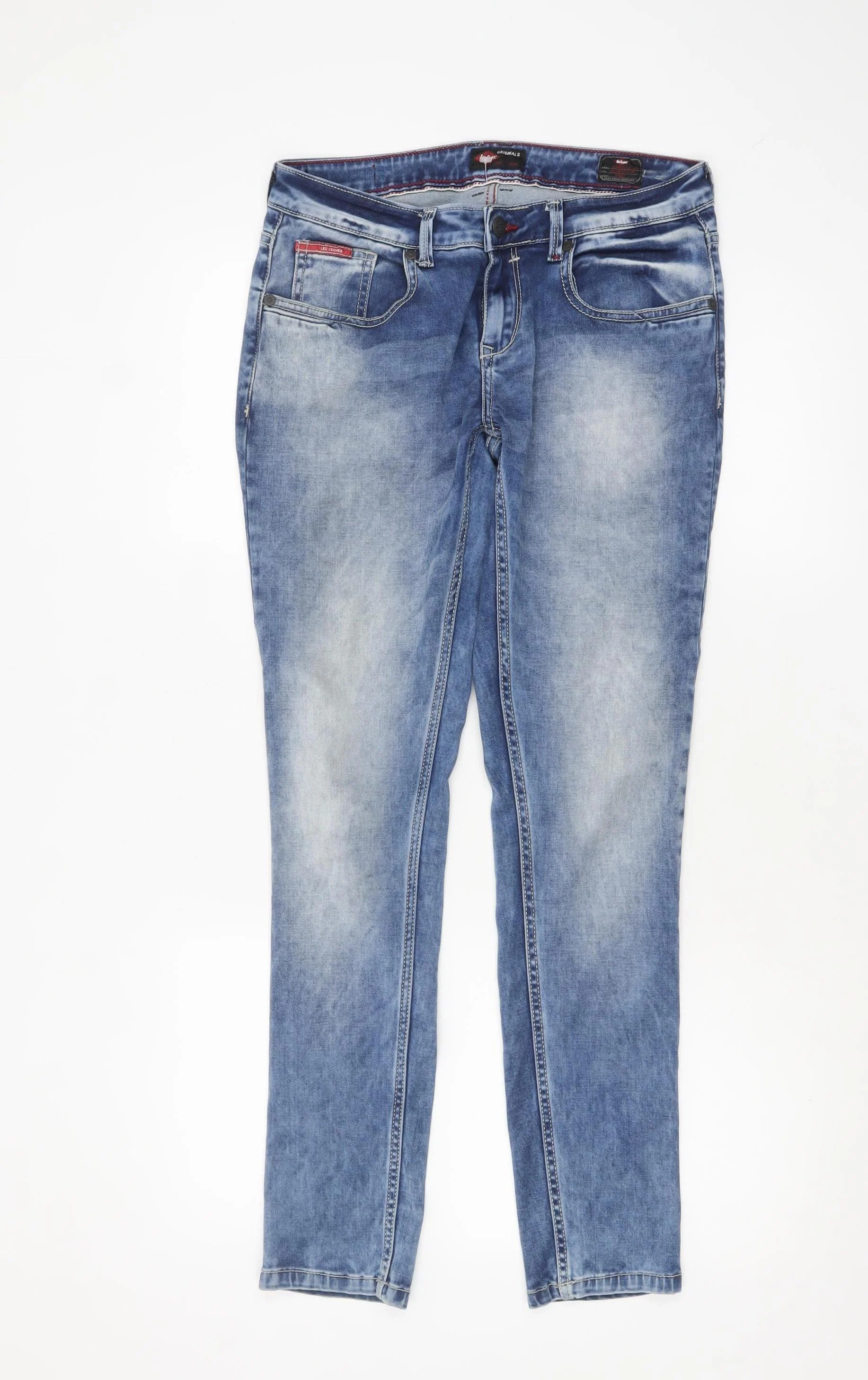 Lee Cooper Men's Blue Slim Fit Mid Rise Straight Jeans W30