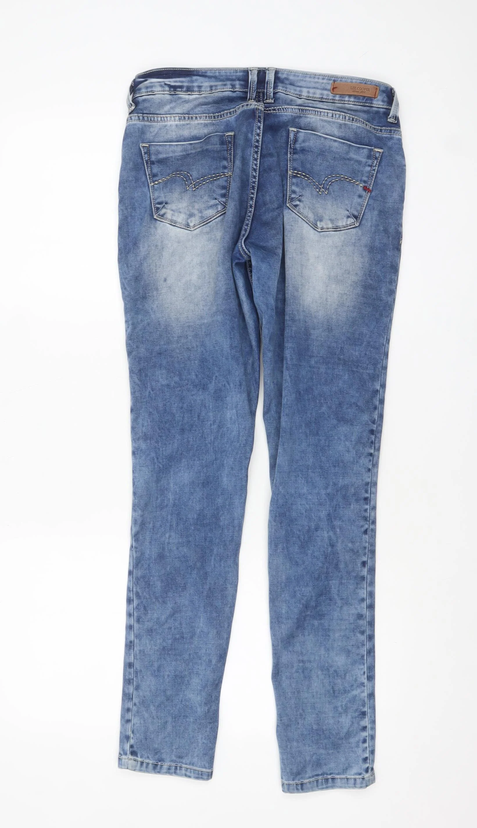 Lee Cooper Men's Blue Slim Fit Mid Rise Straight Jeans W30 - Image 3