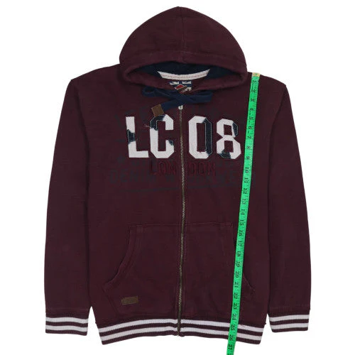 Lee Cooper Men's Brown Full Zip Hoodie Size 2XL Graphic Fleece - Image 3