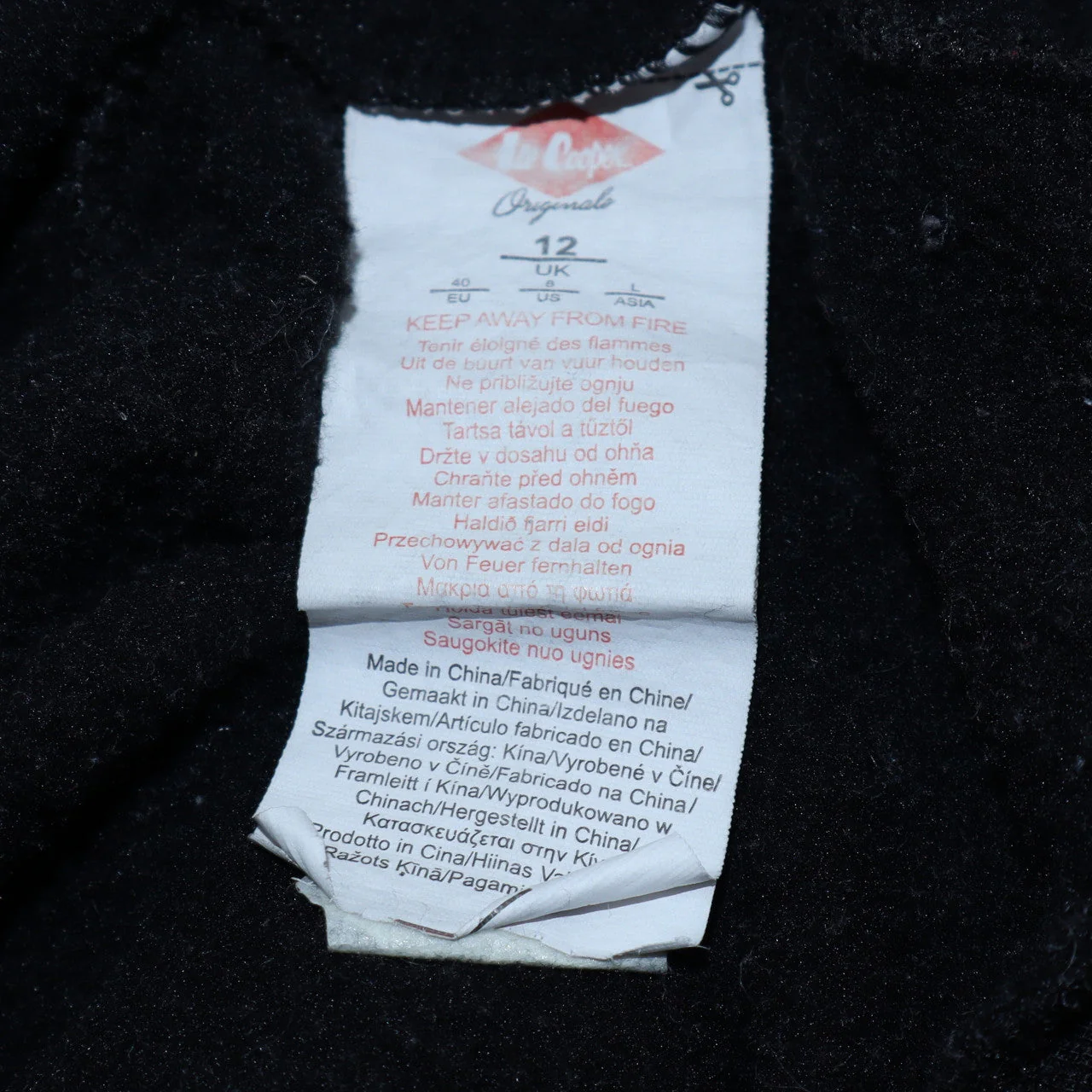 Lee Cooper Women Black Full Zip Hoodie UK 12 Comfortable Casual Sweatshirt - Image 6