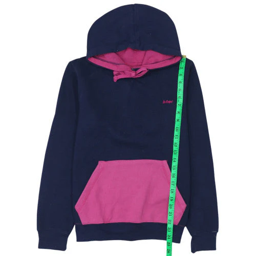 Lee Cooper Womens Navy Pink Pullover Hoodie Size 14 Cotton Blend - Image 2