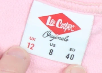Lee Cooper Womens Pink V-Neck Short Sleeve Basic T-Shirt Size 12 - Image 4