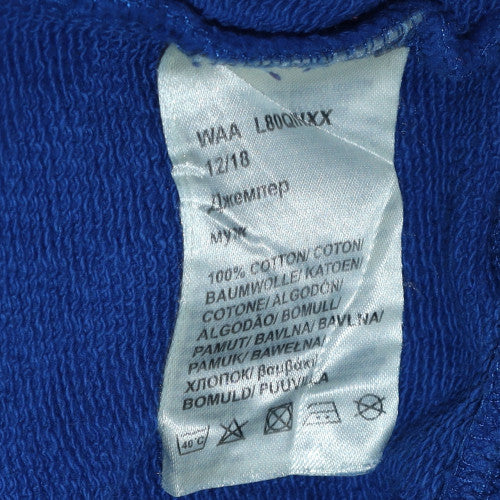 Lee Men's Blue Crew Neck Logo Pullover Sweatshirt M - Image 6