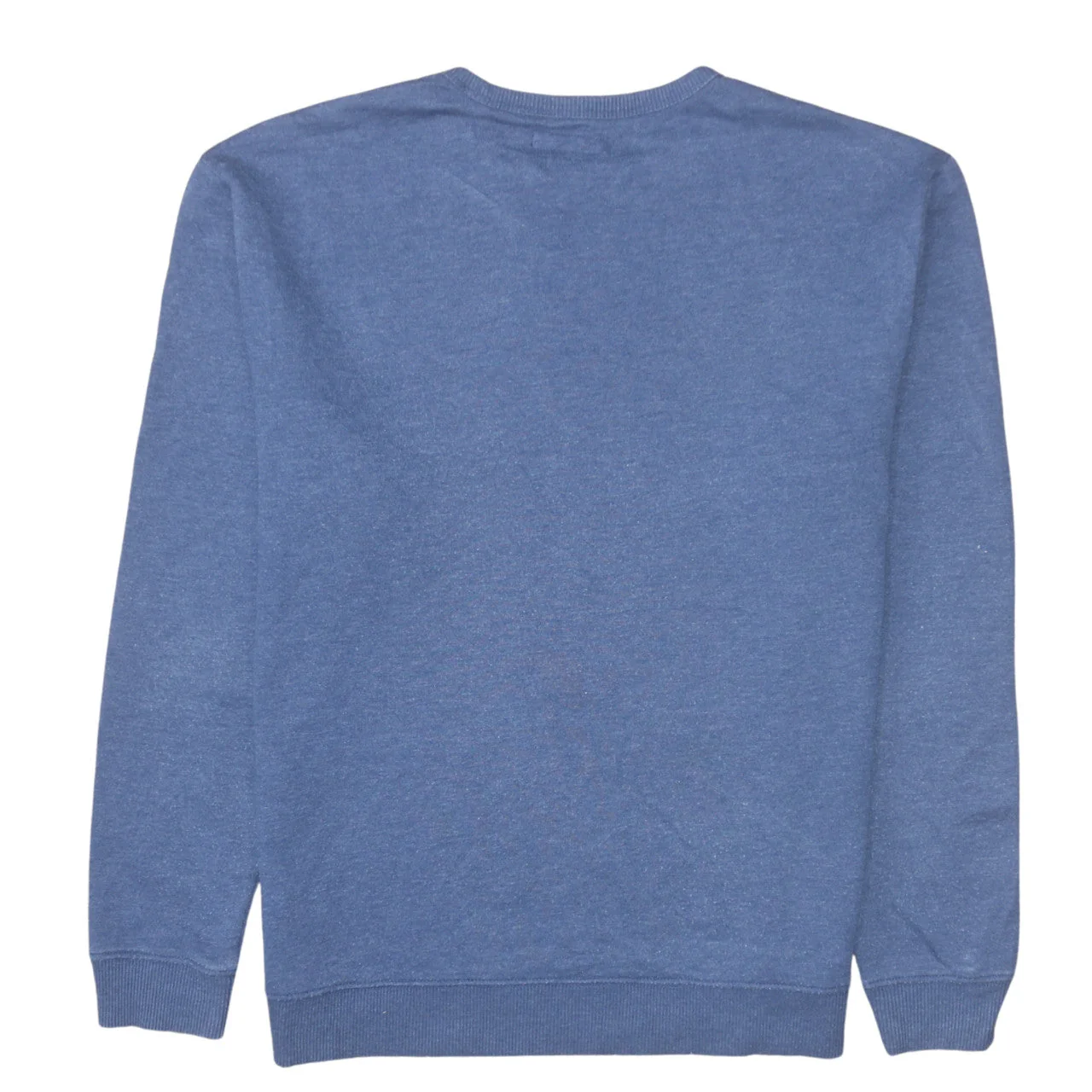 Lee Mens Blue Pullover Sweatshirt XL Crew Neck Logo Cotton Blend - Image 4